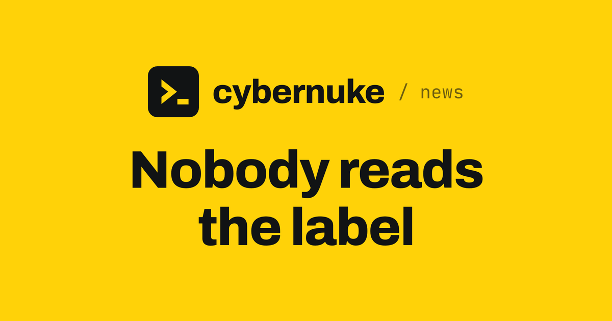 Nobody reads the label